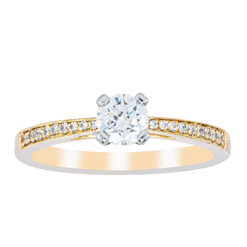 Timeless Elegance, Temporary Discounts – Act Fast 14ct Yellow Gold .40ct Diamond Helena Ring
