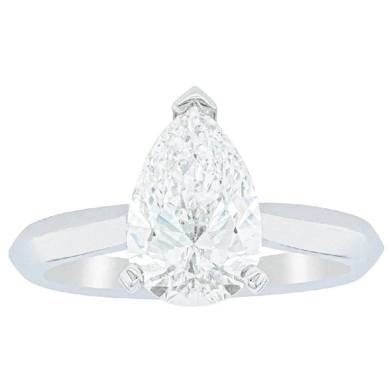Luxury Jewelry Without The Luxury Price Tag 18ct White Gold 2.00ct Pear Cut Diamond Venetian Ring Luxury Jewelry Without The Luxury Price Tag 18ct White Gold 2.00ct Pear Cut Diamond Venetian Ring