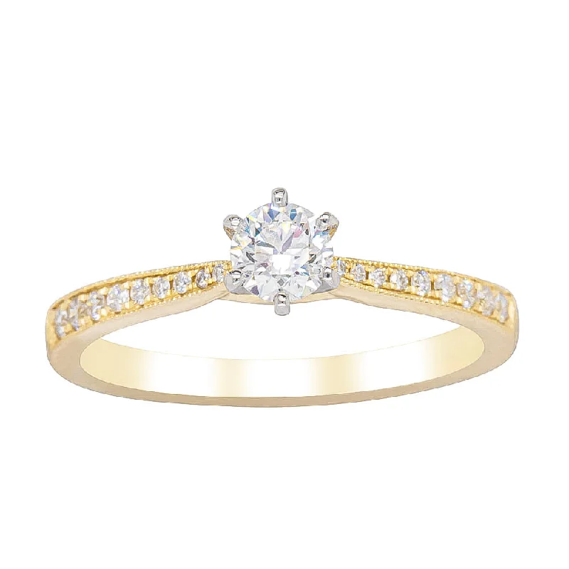 Big Discounts On Elegant Jewelry Collections 18ct Yellow Gold .34ct Diamond Zenith Ring Big Discounts On Elegant Jewelry Collections 18ct Yellow Gold .34ct Diamond Zenith Ring