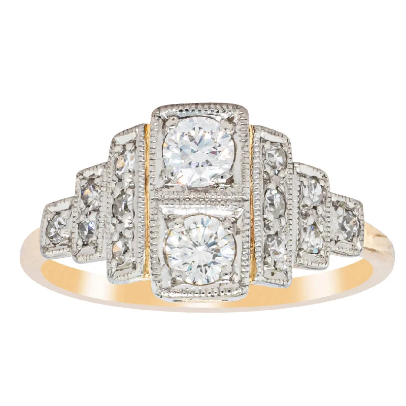 Grab Exquisite Jewelry At The Lowest Prices Deja Vu 18ct Yellow Gold & Platinum .48ct Diamond Cluster Ring Grab Exquisite Jewelry At The Lowest Prices Deja Vu 18ct Yellow Gold & Platinum .48ct Diamond Cluster Ring