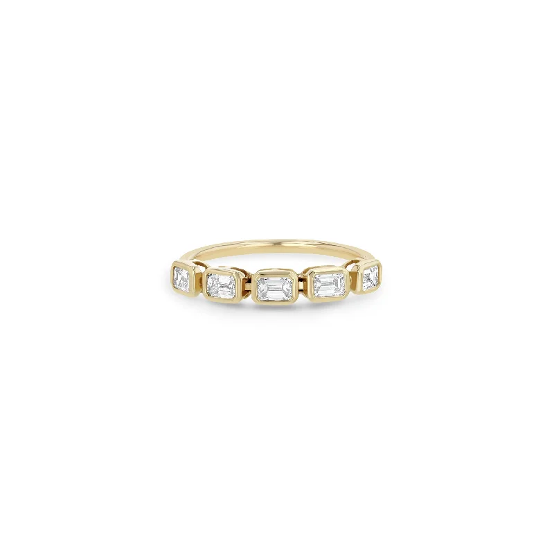 The Perfect Accessory For Less – Jewelry Sale Live 14k 5 Emerald Cut Diamond Bezel Ring