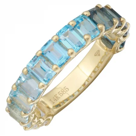 Trending Jewelry Styles Now At Limited-Time Discounts 14k Gold Gemstone Blue Ombre Eternity Ring Petite Emerald Cut Trending Jewelry Styles Now At Limited-Time Discounts 14k Gold Gemstone Blue Ombre Eternity Ring Petite Emerald Cut