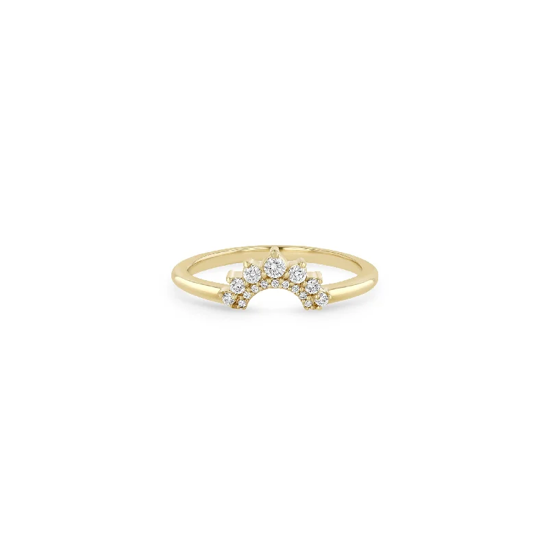 Shop Trending Jewelry With Exclusive Savings 14k Graduated Prong Diamond & Pavé Diamond Double Arch Ring