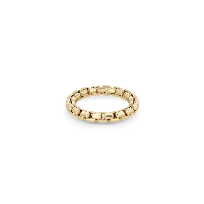 Discounted Jewelry For A Glamorous Look 14k Gold Large Box Chain Ring