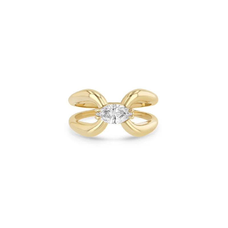 Make Your Outfit Shine With Discounted Jewelry 14k Marquise Diamond Open Infinity Ring