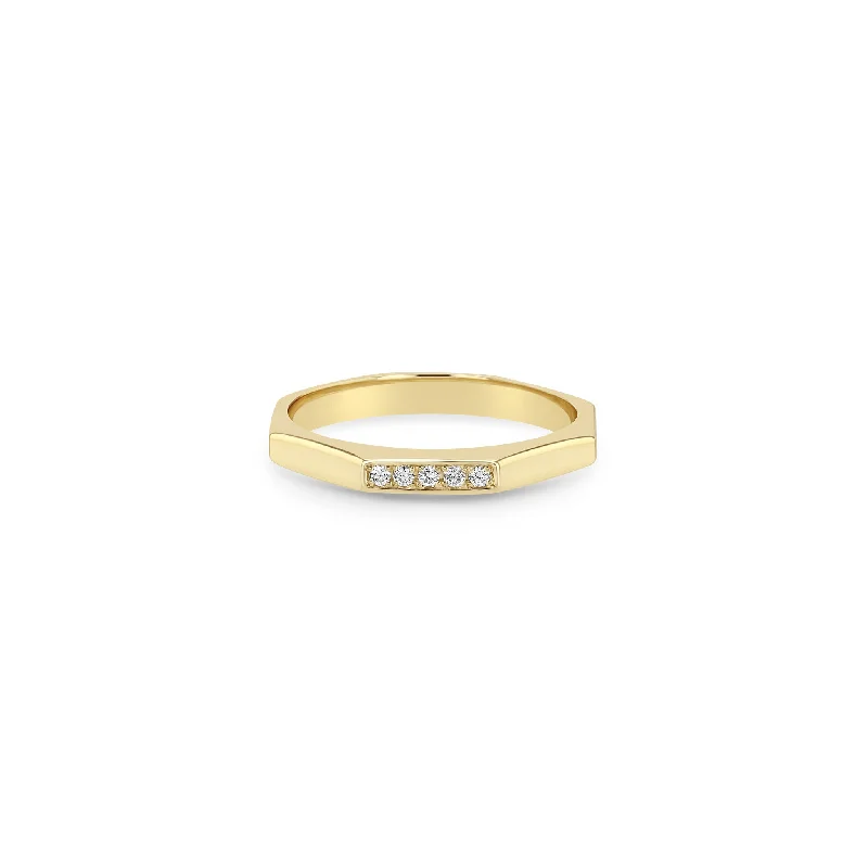 Affordable Luxury Jewelry For Every Occasion 14k Pavé Diamond Octagon Ring