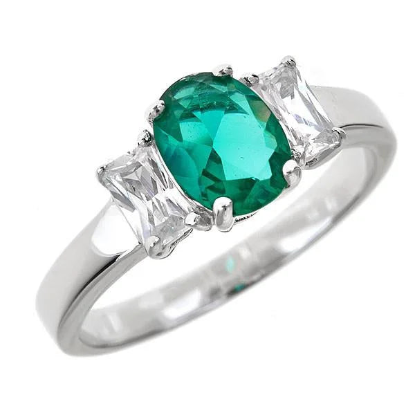 Eco-Friendly Sustainable Jewelry For Conscious Buyers Silver and Emerald Ring