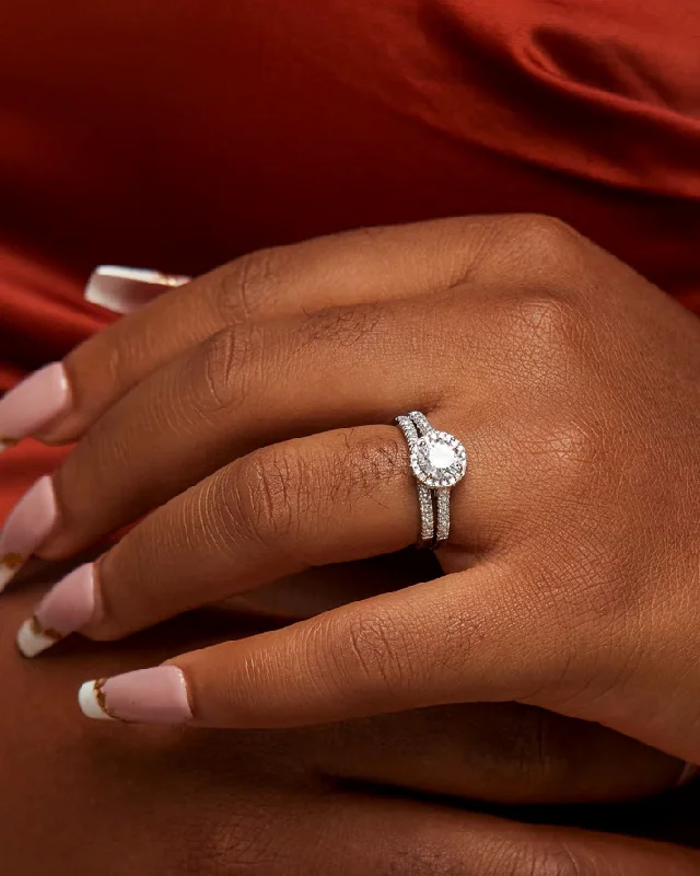 Unique Jewelry For Less – Shop The Sale Now Classic Round Cut CZ Bride Set in 925 Sterling Silver
