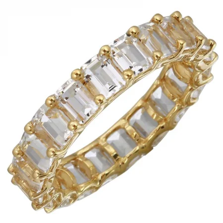 Get The Sparkle You Love At Prices You Adore Petite Emerald Cut White Topaz Band
