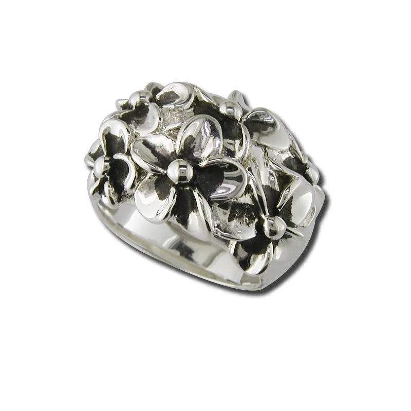 Seasonal Jewelry Deals – Elevate Your Style Large Plumeria Cluster Ring