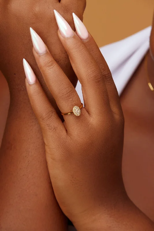Affordable Luxury Jewelry – Style At A Great Price Leah Oval Cluster Natural Diamond Engagement Ring