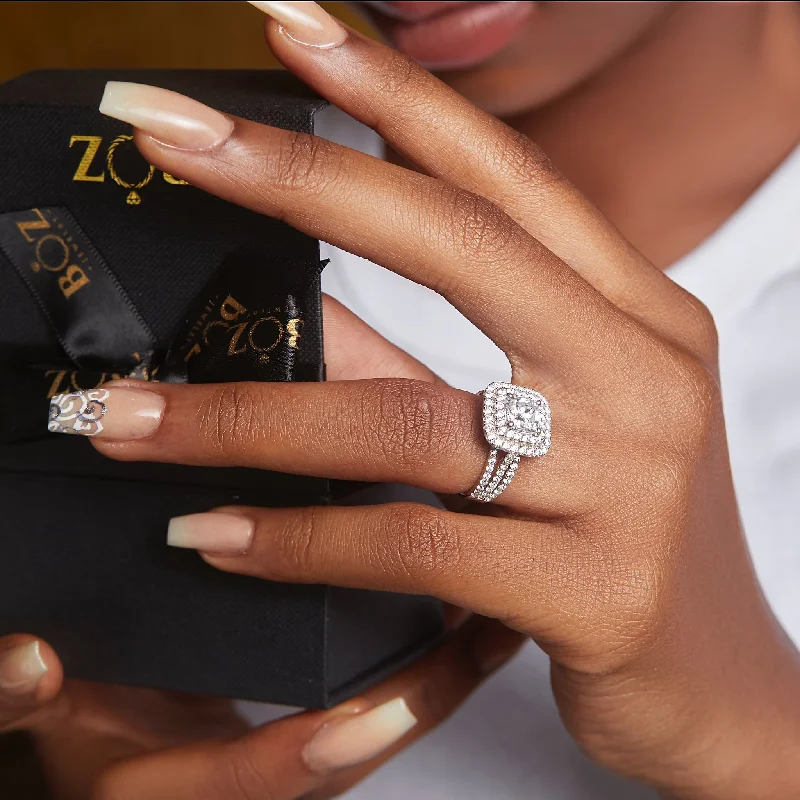 Stunning Jewelry At A Fraction Of The Price Lovely CZ Princess Cut Sterling Silver Engagement Ring