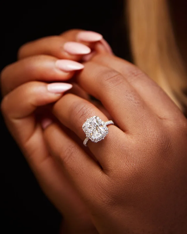 Jewelry Clearance Sale – Final Reductions Quinn Radiant CZ Sterling Silver Engagement Ring