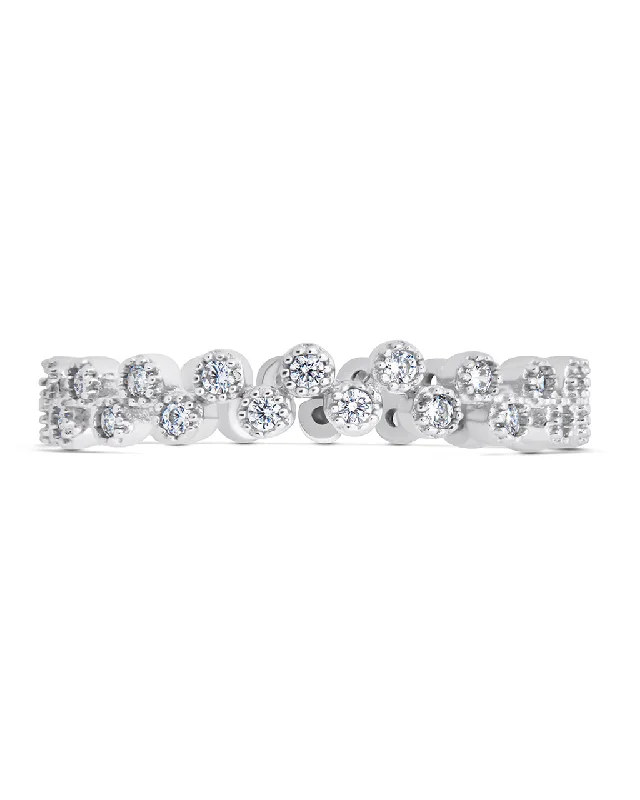Holiday Jewelry Sale – Perfect Gifts At Great Prices Sterling Silver Cubic Zirconia Bubbles Band Ring