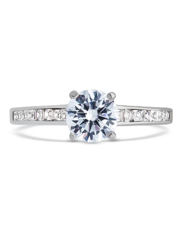 Modern Jewelry At Exclusive Discounts – Shop Today Sterling Silver Radiant CZ Engagement Ring