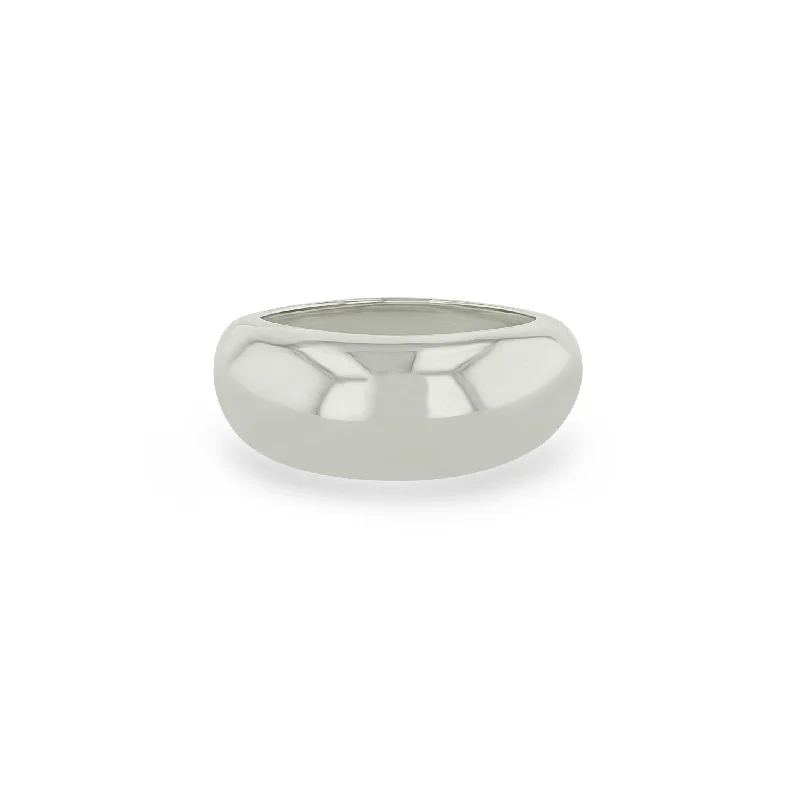 Romantic Heart-Shaped Jewelry For Special Gifts Sterling Silver Medium Aura Ring
