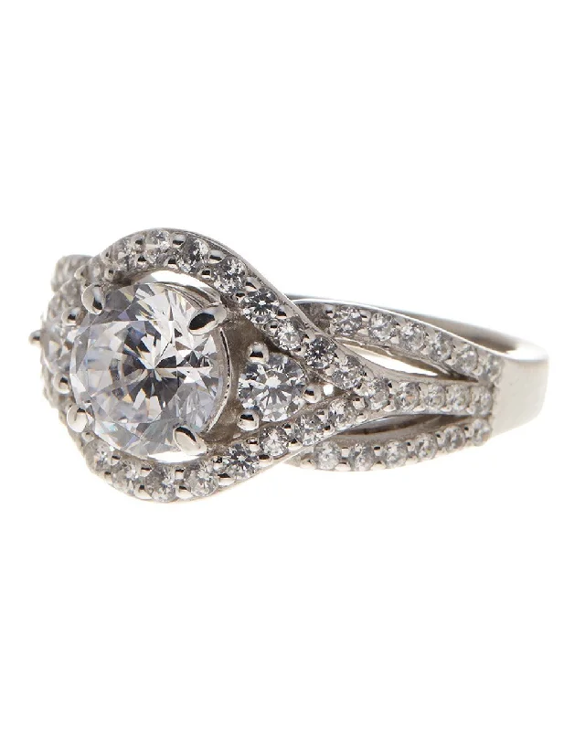 Chic, Trendy, And Affordable Jewelry Sale Sterling Silver Round CZ 3-Stone Ring