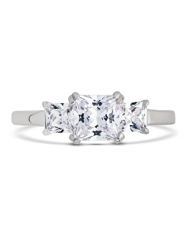 Grab Your Favorite Jewelry At The Lowest Prices Sterling Silver Three Stone Right Hand Ring