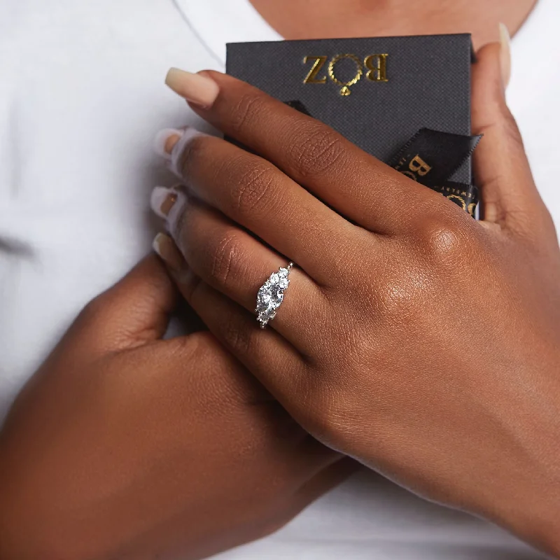 Shop Dazzling Jewelry At The Best Prices Tare CZ Sterling Silver Engagement Ring