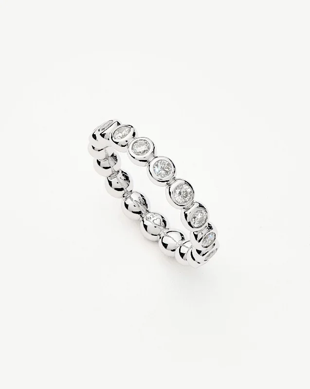 Luxury Jewelry Sale – Sparkle For Less Tennis Eternity Stacking Ring | Sterling Silver Cubic Zirconia