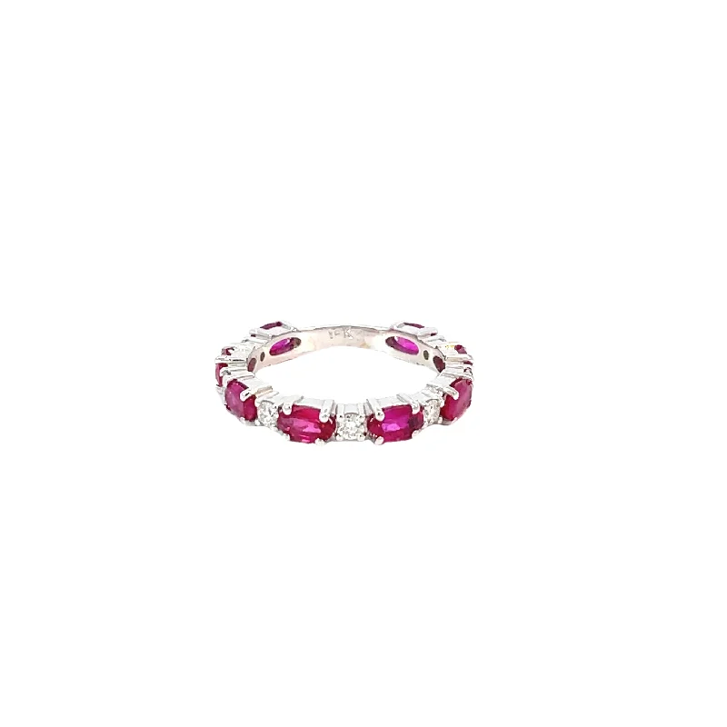 Limited Stock On Premium Jewelry At Low Prices White Gold Diamond Ruby Ring