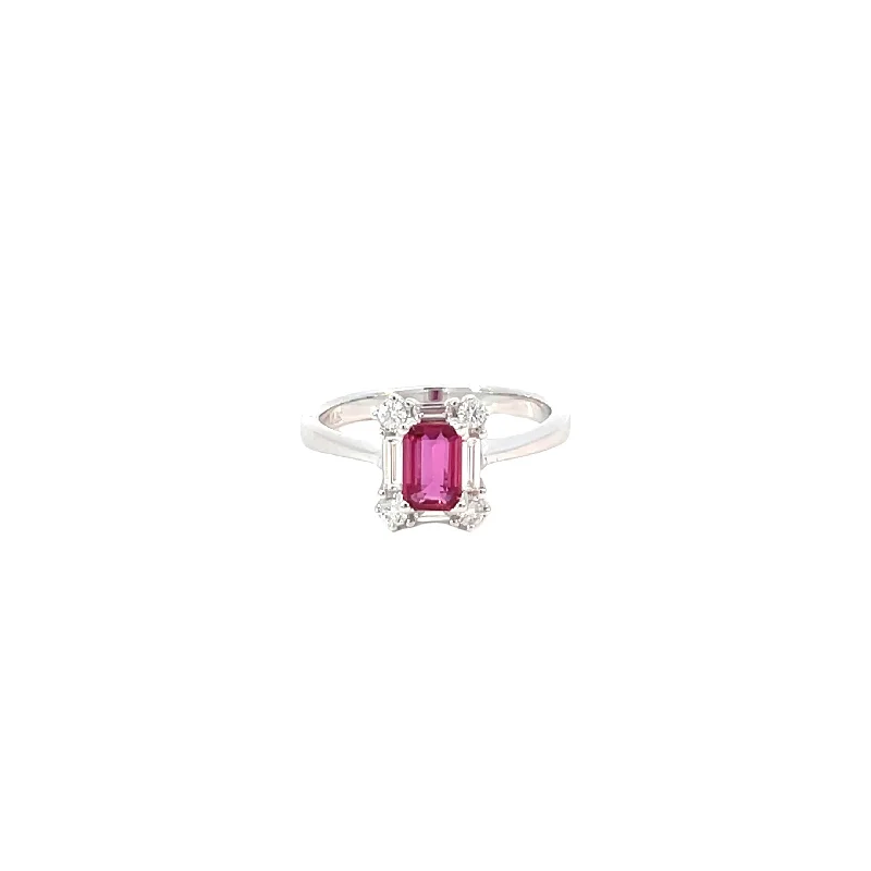Waterproof Stainless Steel Jewelry For Lasting Beauty White Gold Diamond Ruby Ring