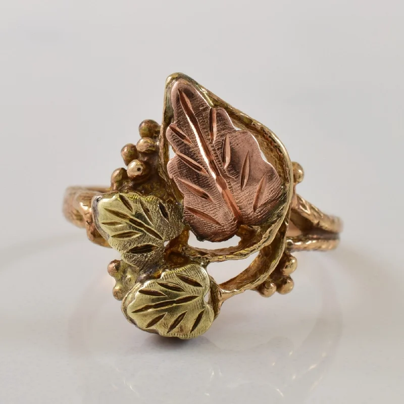Limited-Stock Jewelry Sale – Shop Before It's Gone 10k Two Tone Leaf Ring | SZ 6.25 |
