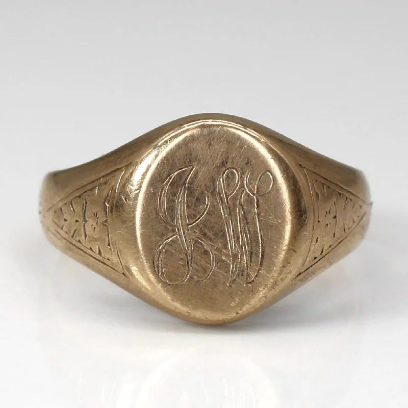 Jewelry Sale Bonanza – Grab Your Sparkle Now 10k Yellow Gold 'LW' Initialed Ring | SZ 6.75 |