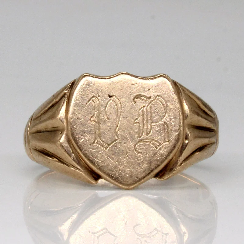 Grab Exquisite Jewelry At The Lowest Prices 10k Yellow Gold Signet Ring | SZ 10 |