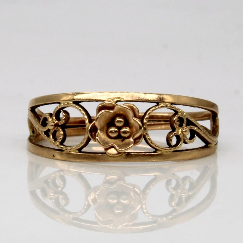 Dazzle With Discounts – Shop Jewelry On Sale 14k Yellow Gold Floral Ring | SZ 9.5 |