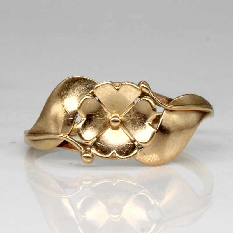 Stunning Jewelry At A Fraction Of The Price 14k Yellow Gold Flower Ring | SZ 8.75 |