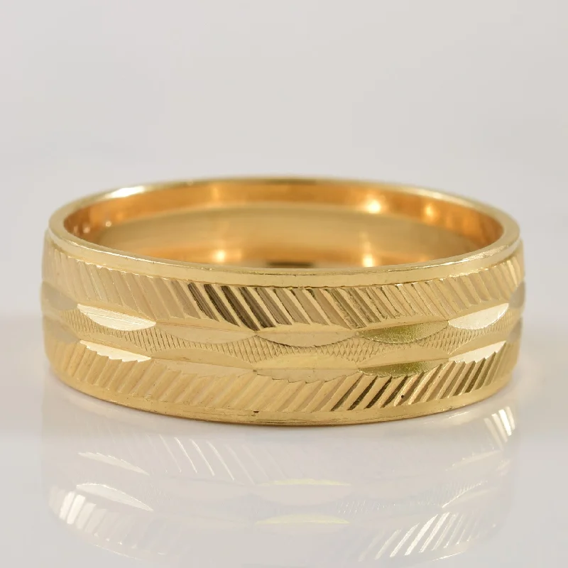 Exclusive Jewelry Markdowns – Limited-Time Offer 14k Yellow Gold Textured Ring | SZ 9.75 |