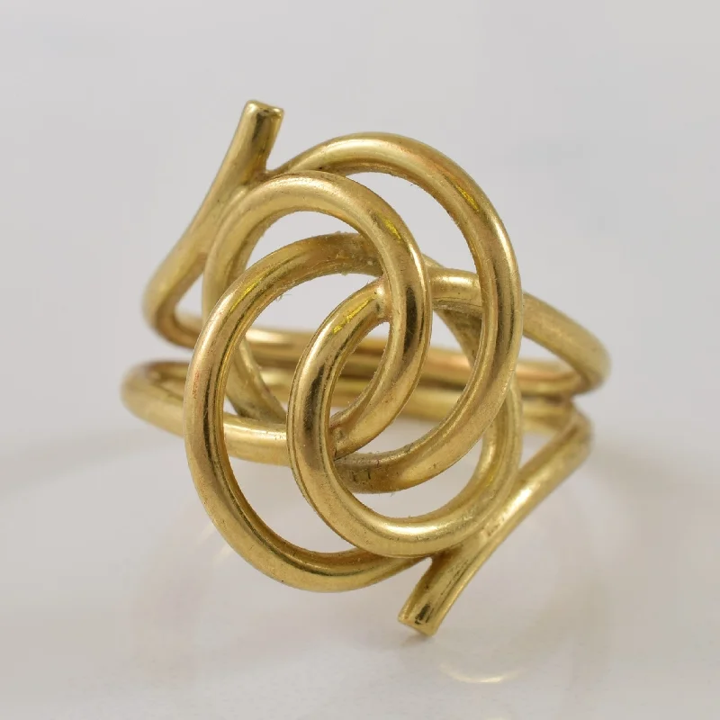 Huge Savings On Premium Jewelry Styles 14k Yellow Gold Twisted Knot Ring | SZ 6 |