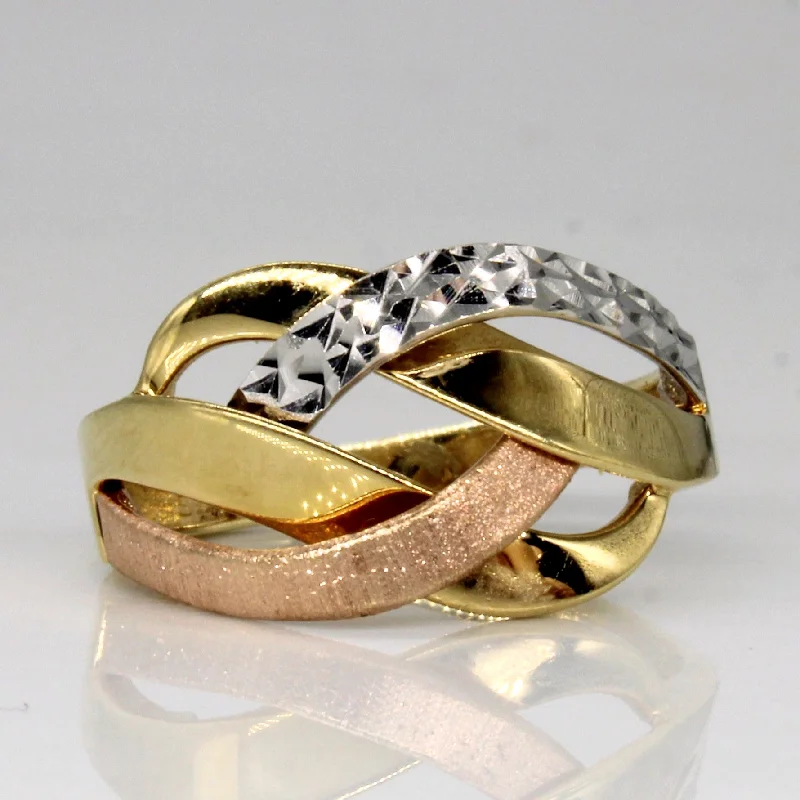 Shop Stylish Jewelry Now And Save Big 18k Tri Tone Gold Ring | SZ 7.25 |