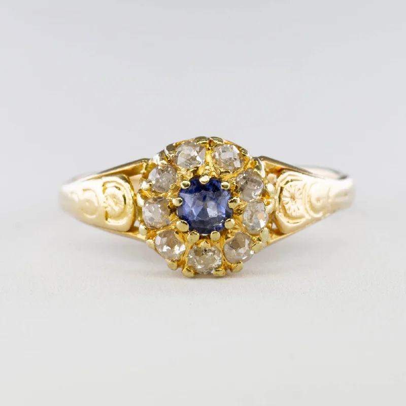 Adjustable Charm Bracelets For A Perfect Fit Victorian Sapphire and Diamond Halo Ring | 0.23ct, 0.60ctw | SZ 8 Adjustable Charm Bracelets For A Perfect Fit Victorian Sapphire and Diamond Halo Ring | 0.23ct, 0.60ctw | SZ 8
