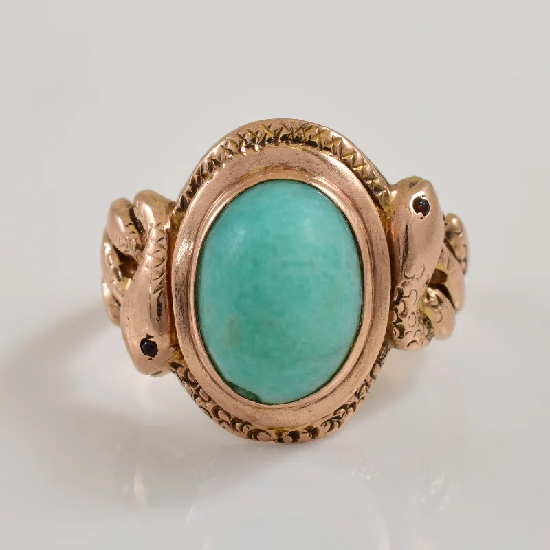 Don't Miss Out On Bestselling Jewelry At Special Prices Amazonite & Garnet Snake Cocktail Ring | 3.30ct, 0.04ctw | SZ 7.25 |