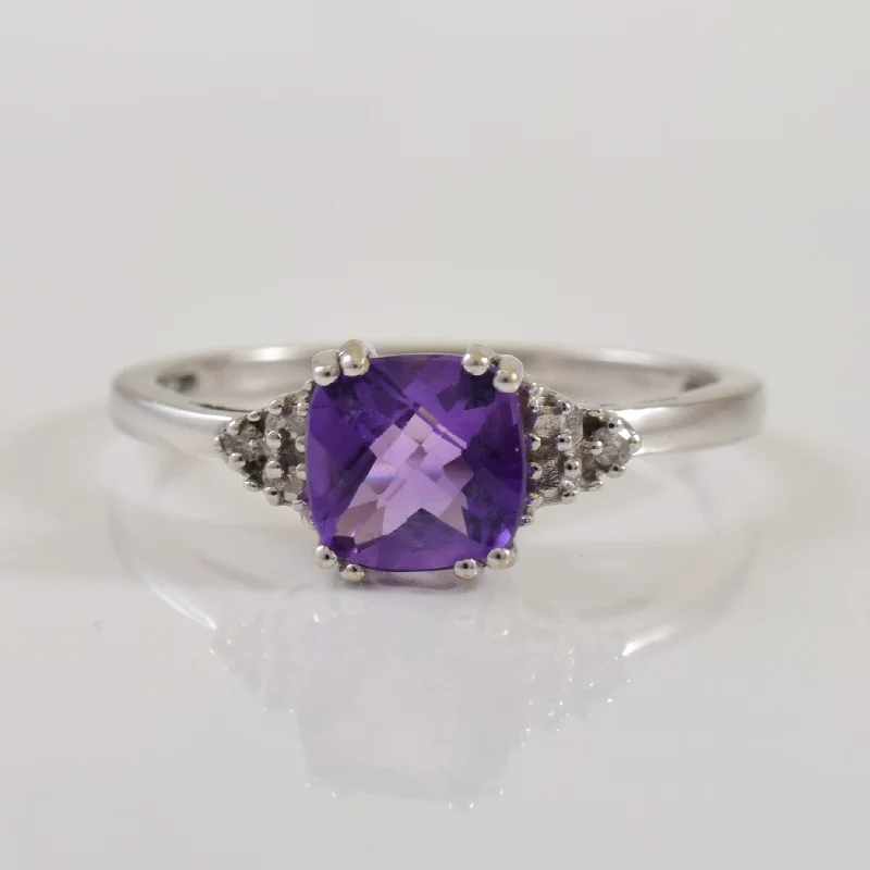 Shop Trending Jewelry With Exclusive Savings Amethyst & Diamond Ring | 1.00ct, 0.01ctw | SZ 7 |