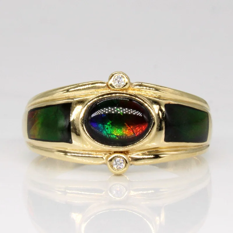 Grab Stylish Jewelry Before The Sale Ends Ammolite & Diamond Cocktail Ring | 1.95ctw, 0.02ctw | SZ 8.75 |