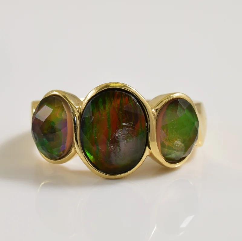 Your Dream Jewelry At Dream Prices – Shop Now Three Stone Ammolite Ring | 2.50ctw | SZ 5.75 |