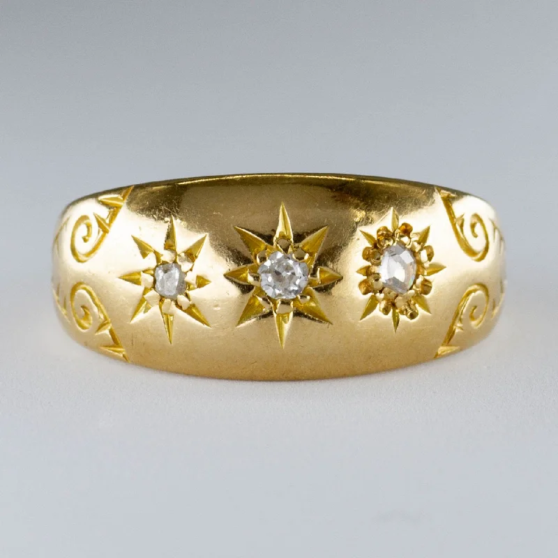 Jewelry Clearance – Final Chance To Save Big Victorian Rose & Old European Cut Carved Diamond Ring | 0.07ctw | SZ 6.25 | Jewelry Clearance – Final Chance To Save Big Victorian Rose & Old European Cut Carved Diamond Ring | 0.07ctw | SZ 6.25 |