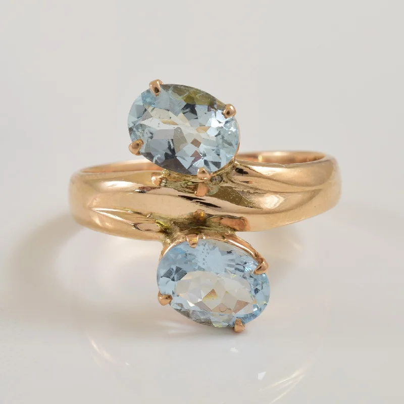 Final Call For Exquisite Jewelry At Reduced Rates Aquamarine Bypass Ring | 2.00ctw | SZ 7 |