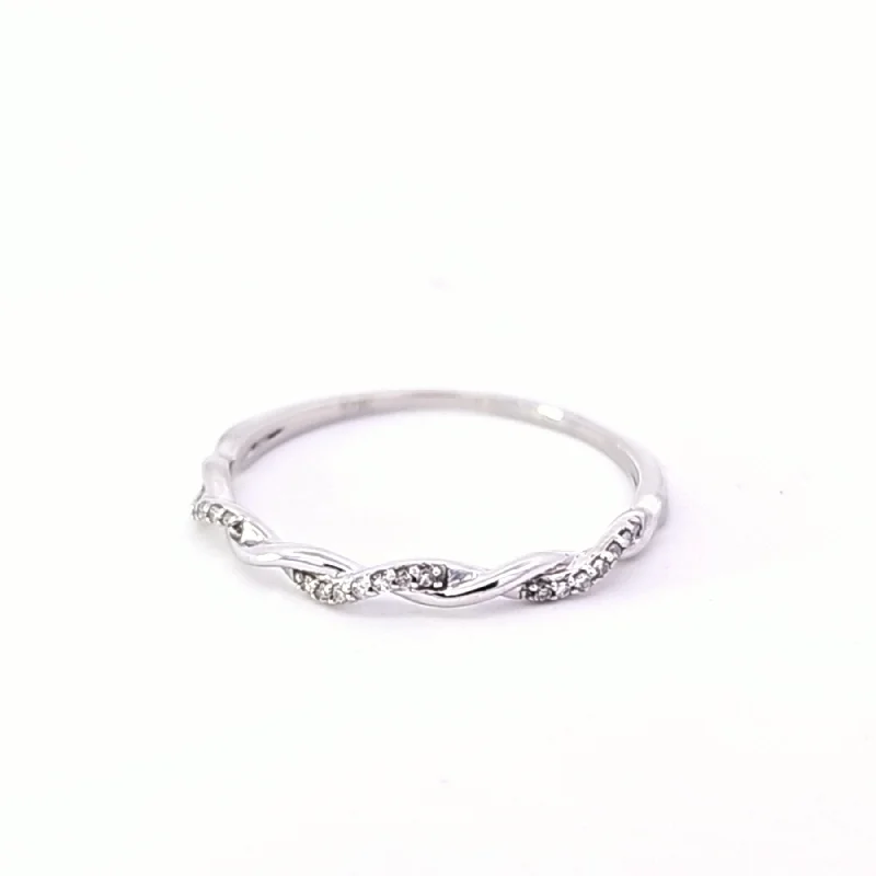Personalized Engraved Jewelry For Meaningful Gifts '100 Ways' Diamond Twist Band | White gold | SZ 9.25 | Personalized Engraved Jewelry For Meaningful Gifts '100 Ways' Diamond Twist Band | White gold | SZ 9.25 |
