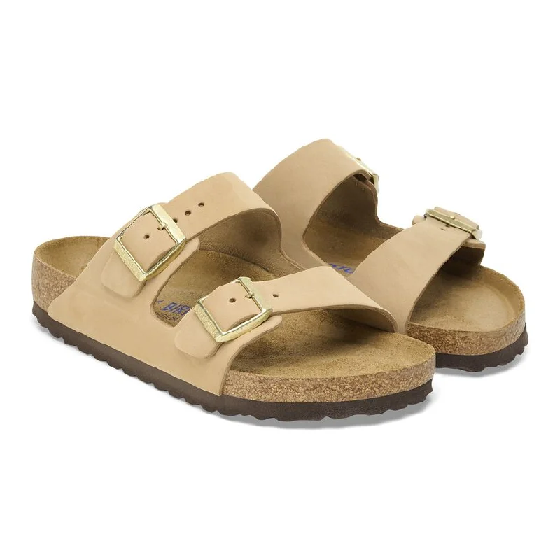 Arizona Soft Footbed Nubuck Leather Sandal - Sandcastle