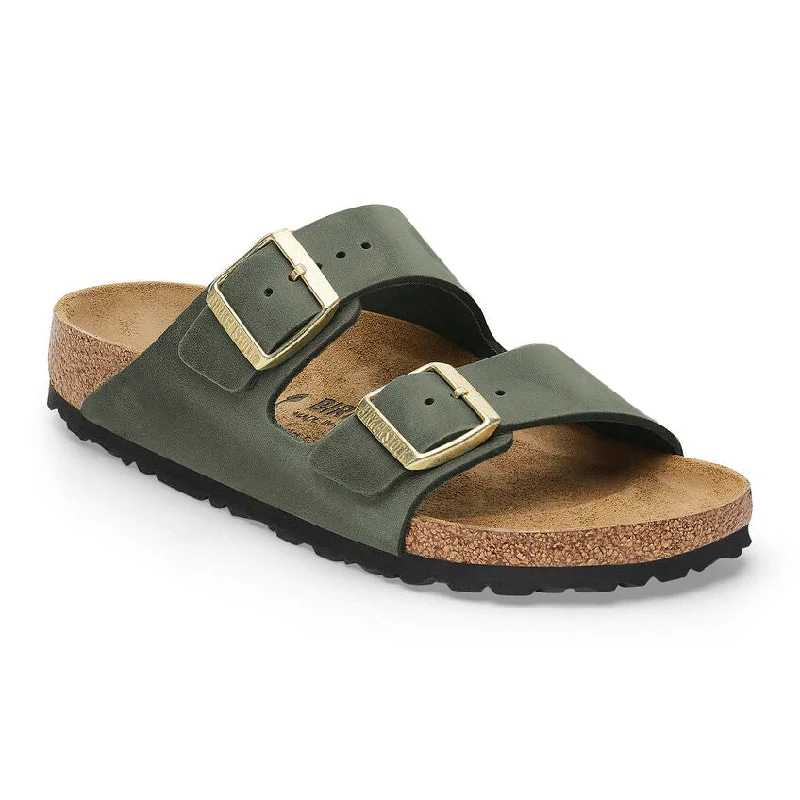 Women's Arizona Oiled Leather Sandal - Thyme