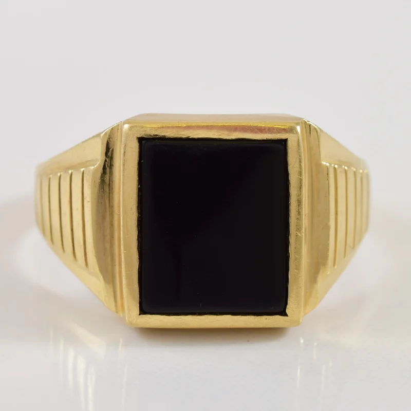 Luxury Jewelry Sale – Sparkle For Less Black Onyx Ring | 4.00ct | SZ 12 |