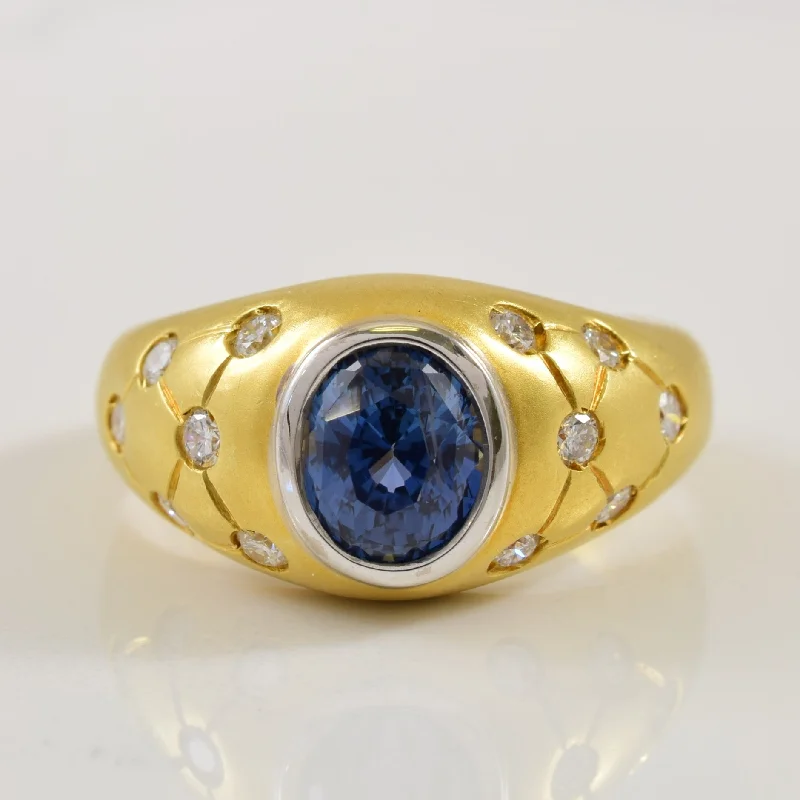 Holiday Jewelry Sale – Perfect Gifts At Great Prices Blue Sapphire & Diamond Ring | 2.50ct, 0.36ctw | SZ 7 |