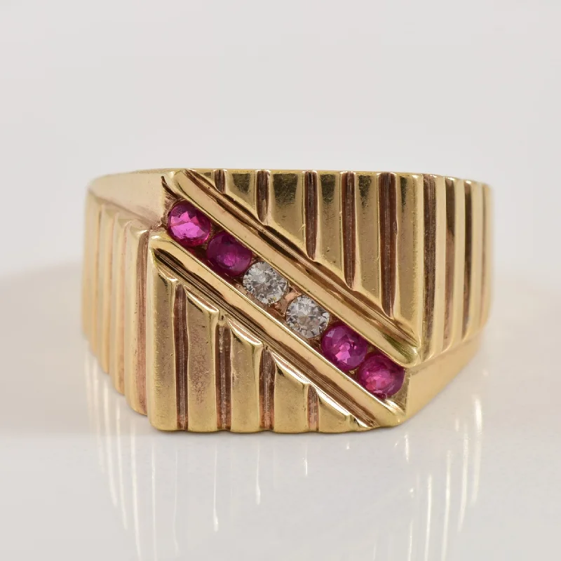 Limited-Time Jewelry Sale – Elegant Styles At Less Channel Set Ruby & Diamond Ring | 0.20ctw, 0.06ctw | SZ 9.25 |