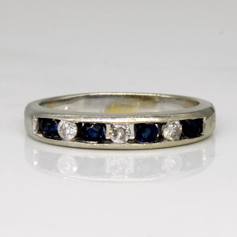 Grab Your Favorite Jewelry At The Lowest Prices Channel Set Sapphire & Diamond Ring | 0.16ctw, 0.09ctw | SZ 5.25 |