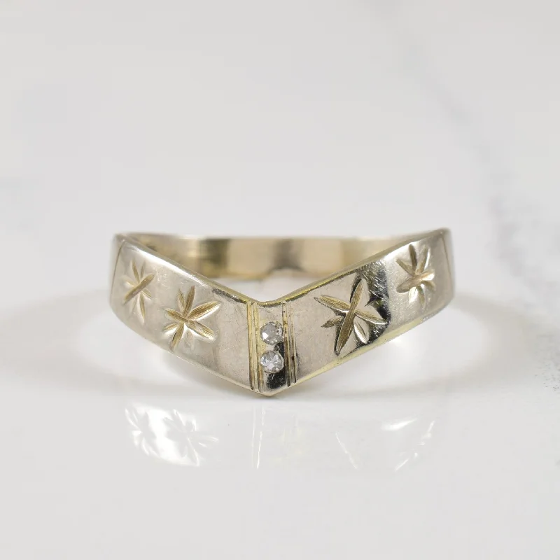 Clearance Sale On High-End Jewelry Collections Chevron Diamond 10k Ring | 0.01ctw | SZ 8.25 | Clearance Sale On High-End Jewelry Collections Chevron Diamond 10k Ring | 0.01ctw | SZ 8.25 |