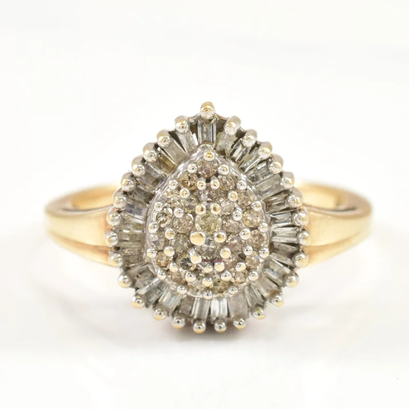 Elegant Rose Gold Jewelry For A Stylish Touch Cluster Diamond Ring | 0.30ctw | SZ 7 |